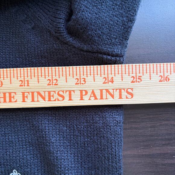 White Stage Women’s Christmas Sweater 2X Black Embroidered Snowman Santa Vintage - Picture 5 of 8